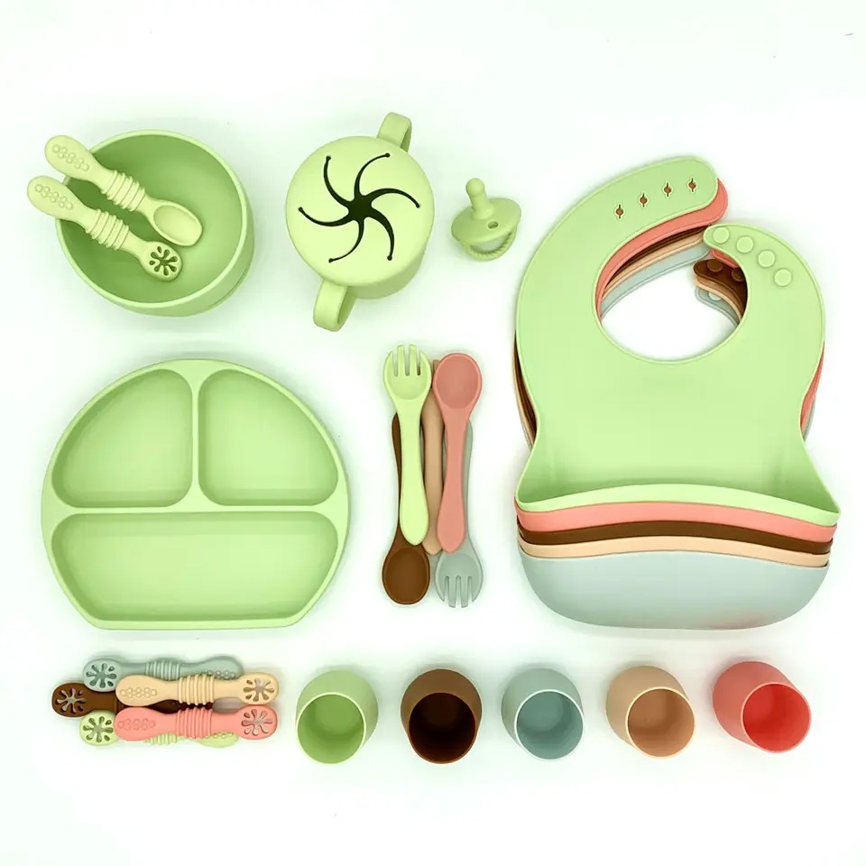 New Born MumEZ Silicone Baby Feeding Set, Baby Led Weaning